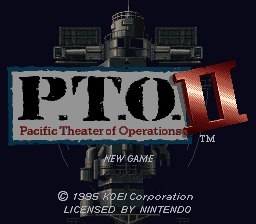 Pacific Theater of Operations II (USA) Title Screen